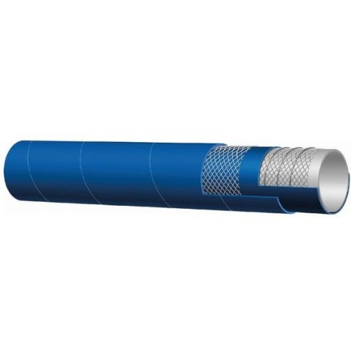 Picture of 1.1/2" (38mm) ID x 50mm OD Fat Food Suction & Delivery  10 bar (150 psi) Blue NBR/PVC Hose ( -30°C +100°C)