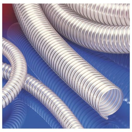 Picture of 2" (51mm) ID PUR 355 AS - Antistatic Polyurethane Hose, Heavy duty ,Microbe Resistant + Flame-Retardant /-40°C to 90°C (20mt Length)