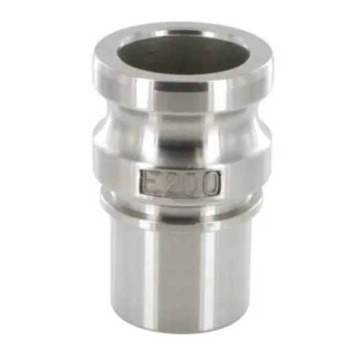 Picture of 2"Cam & Groove Adaptor AISI316 -2" Type E With Smooth Hose Shank 50mm 16 bar  - Stainless Steel