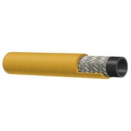 Picture of 3” (76mm) ID X 90mm OD Compressed Air – Steel Braided Yellow Rubber 30bar WP -30°C +80°C (Mandrel)