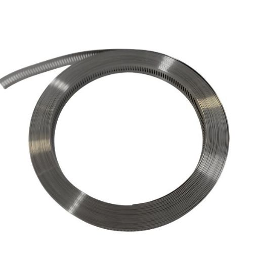 Picture of HI TORQUE BANDING 16MM WIDTH MATERIAL SPECIFICATIONS All parts BS304 EN 1.4301/1.4576 (10MT PER BOX) - Stainless Steel 