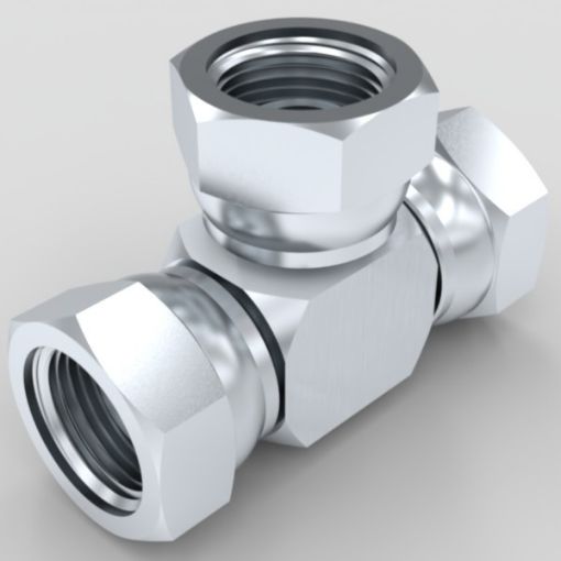 Picture of 1/4" BSP Female x 1/4" BSP Female x 1/4" BSP Female - Hyd Adaptor 