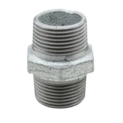 Picture of Male x Male Hexagon Nipple - Galvanised